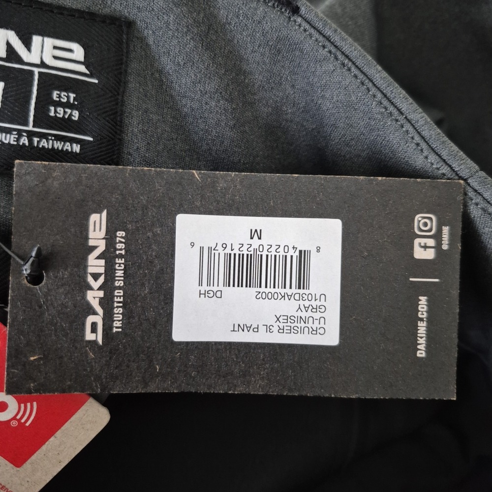 Dakine Cruiser 3L Pants Unisex Medium Gray RECCO‎ Water Resistant Adj Waist NEW - Picture 12 of 15